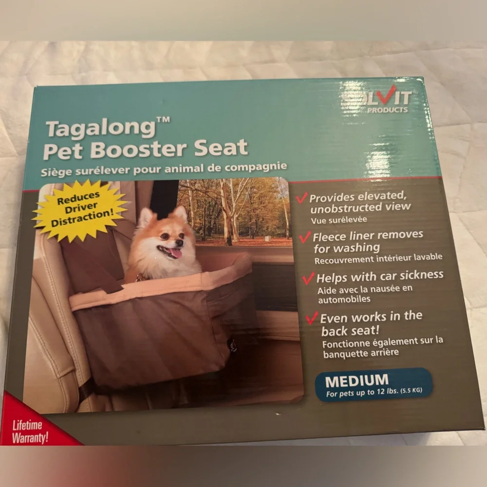 Solvit Tagalong Pet Booster Seat - Brown